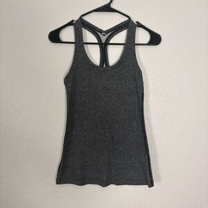 Lululemon Black‎ & White Speckled Cool Racerback Tank Top Size 4